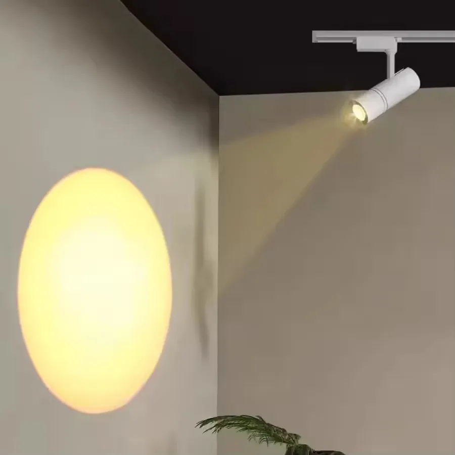 

LED L-Type Rail Track Light Fixture 4-Grade Aperture Zoom Ceiling Lamp 10°~30° Beam Angle Adjustable Focus Spotlight AC85-260V