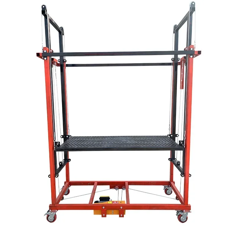 

New folding electric scaffold lift small up and down cargo hoist lifting platform