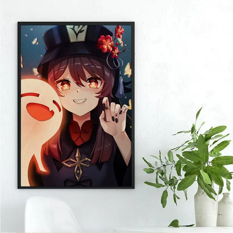 Genshin Impact Anime Good Quality Prints And Posters For Living Room Bar Decoration Wall Decor