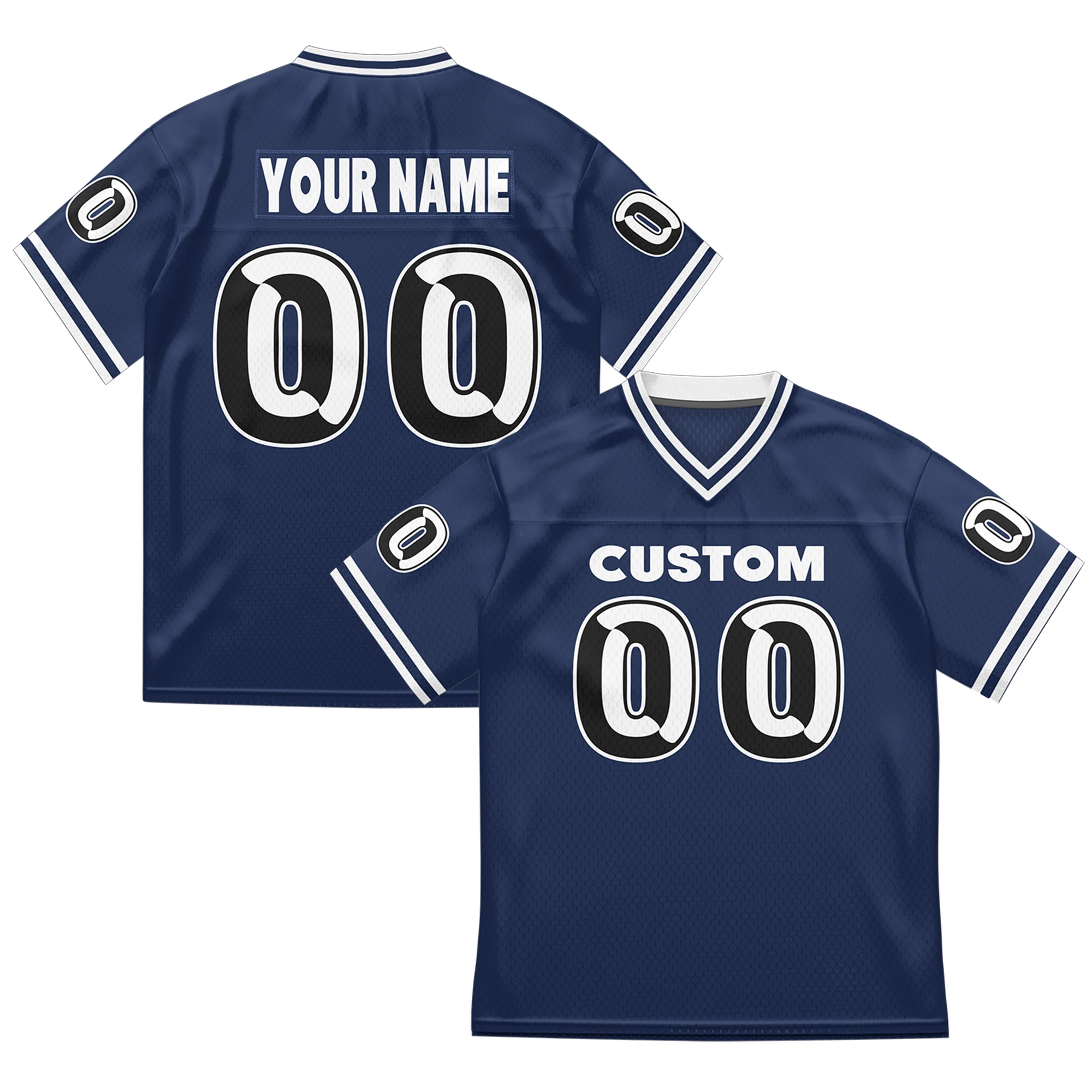 Personalized Football Jersey Printed Name Number Shorts Sleeve Fashion Sports Uniform Performance Shirts