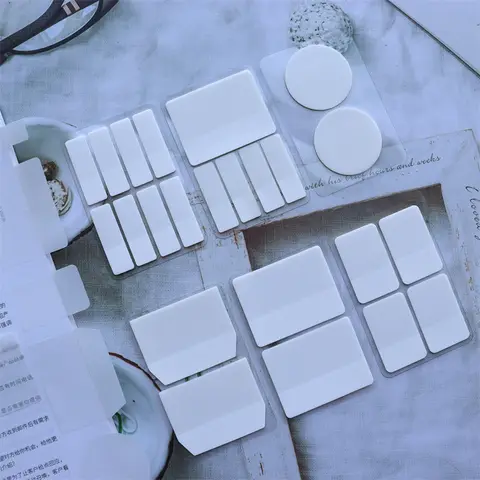 Bilashmart Transparent Sticky Notes Self -Adhesive Book Marker Stickers Annotation Tabs Paper Stationery School Office Supplies