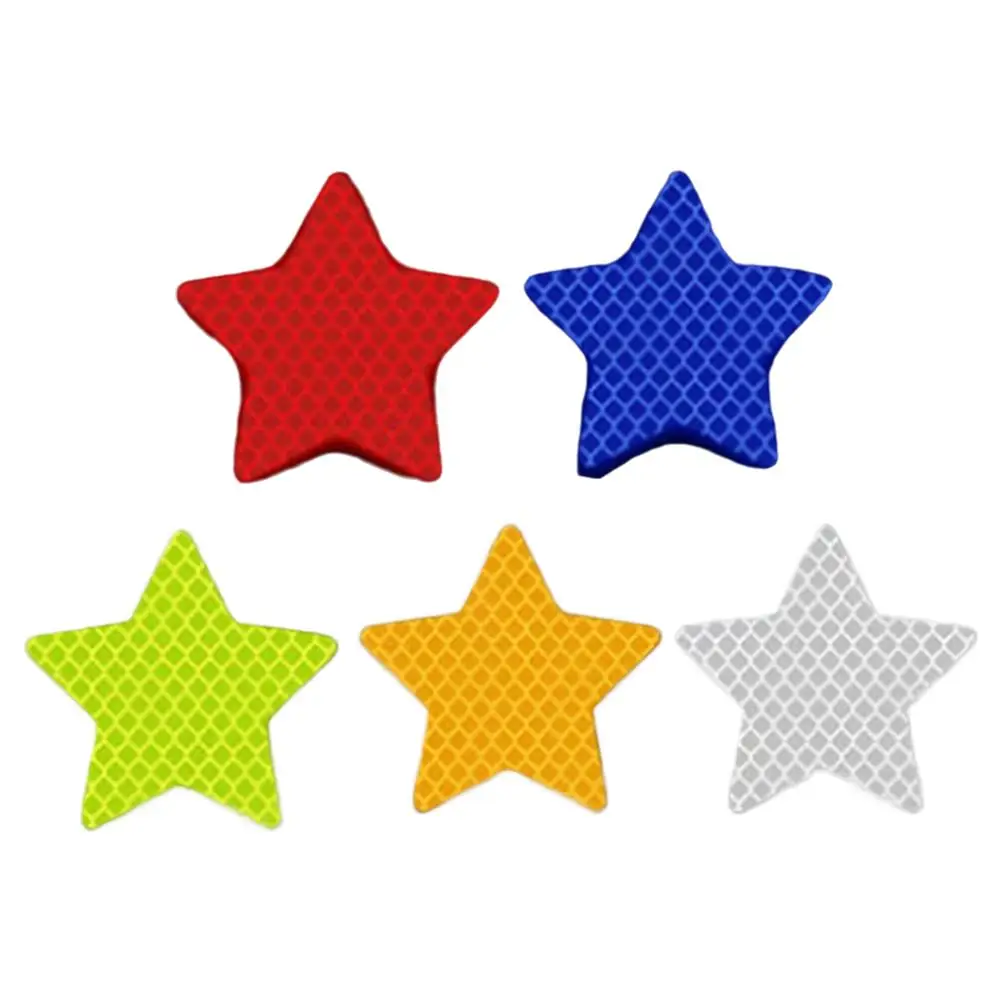 10pcs/set Car Bumper Reflective Safety Strip Stickers Car Star Reflective Sticker Reflective Warning Safety Tape