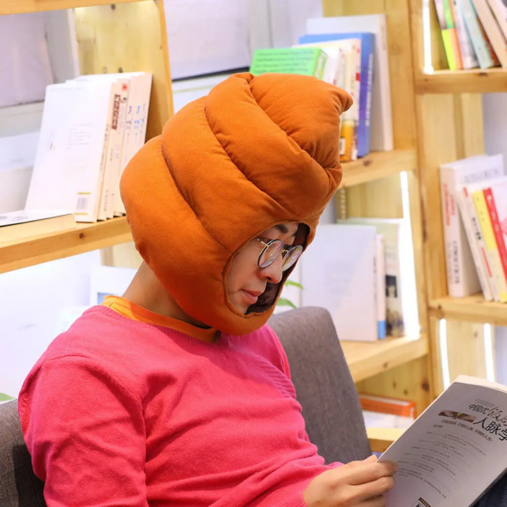 

Poop Design Hat Light Weight Comfortable Funny Carnival Headdress Party Supply Decorative Cotton Head Cover Costume Hat Photo
