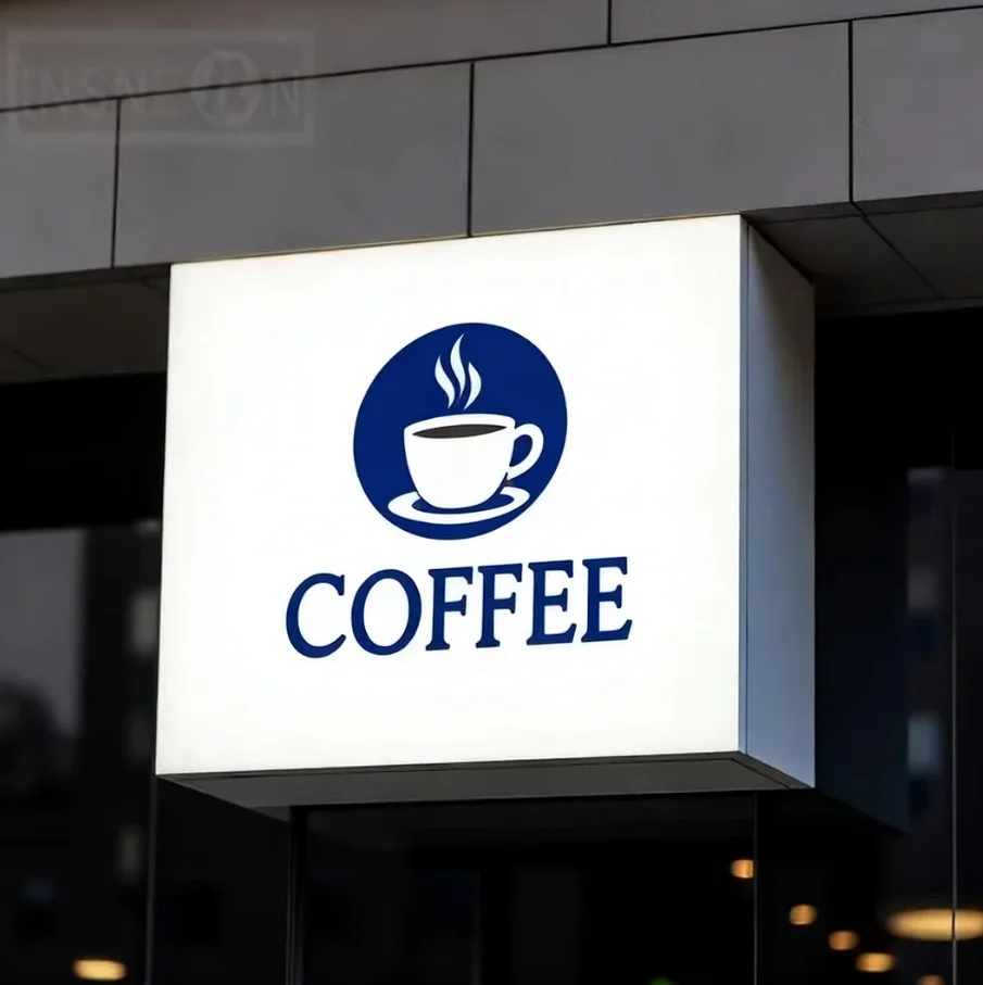 Custom Outdoor LED Light Box Business Sign Waterproof Acrylic Double Sided Storefront Wall Mounted Signage