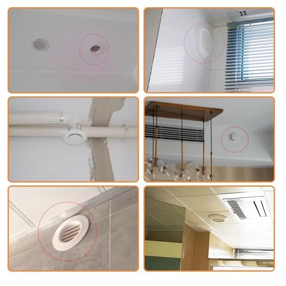 Plastic Exterior Wall Air Vent 75/100mm Anti-bird and Rat Vent Outlet Cover Prevent Pest Air Circulation