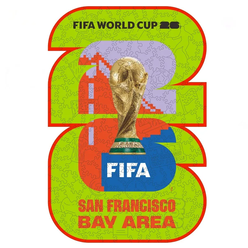 

High Quality Wooden Jigsaw Puzzle San Francisco City FIFA World Cup Pattern Educational Game Home Living Wall Art Gift for Fans