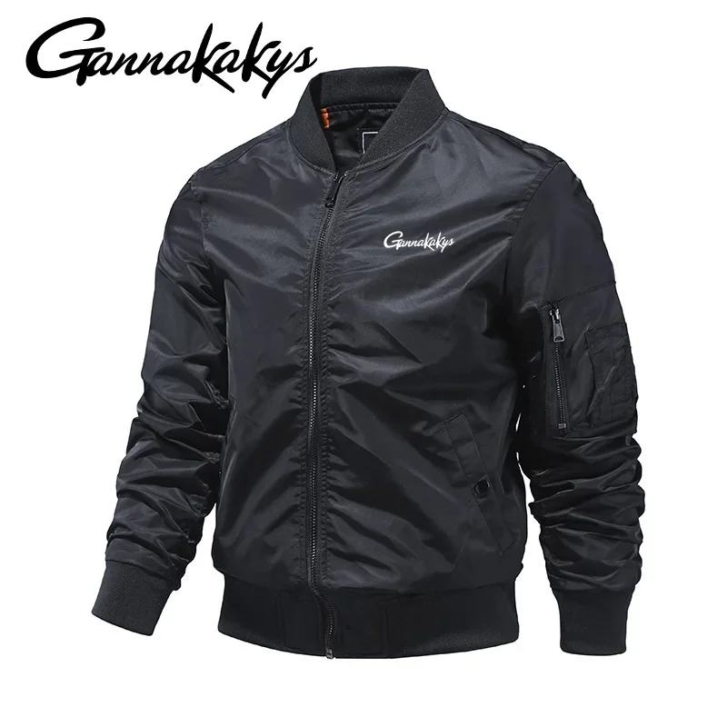 2024 Autumn Men's Fishing Jacket, Men's Fashionable Windproof Lightweight Sportswear Jacket, Baseball Zipper Jacket with Pockets