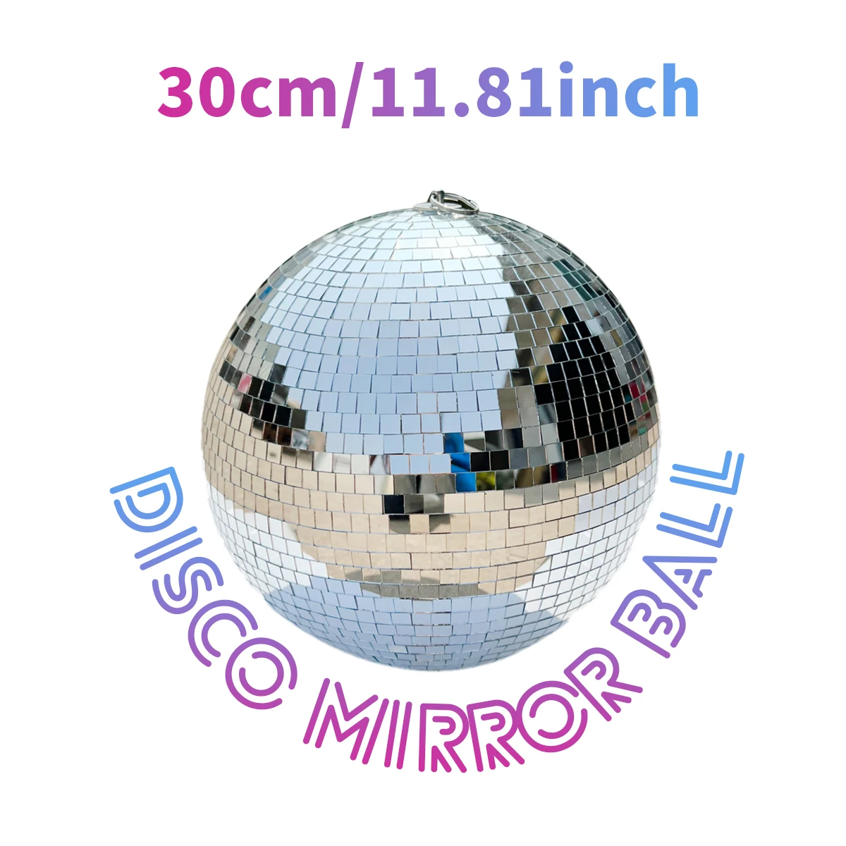 Thrisdar 10/20/30CM Mirror Glass Ball Reflective Disco DJ Silver Ball For Dance Stage Home Party Commercial Window Display Decor