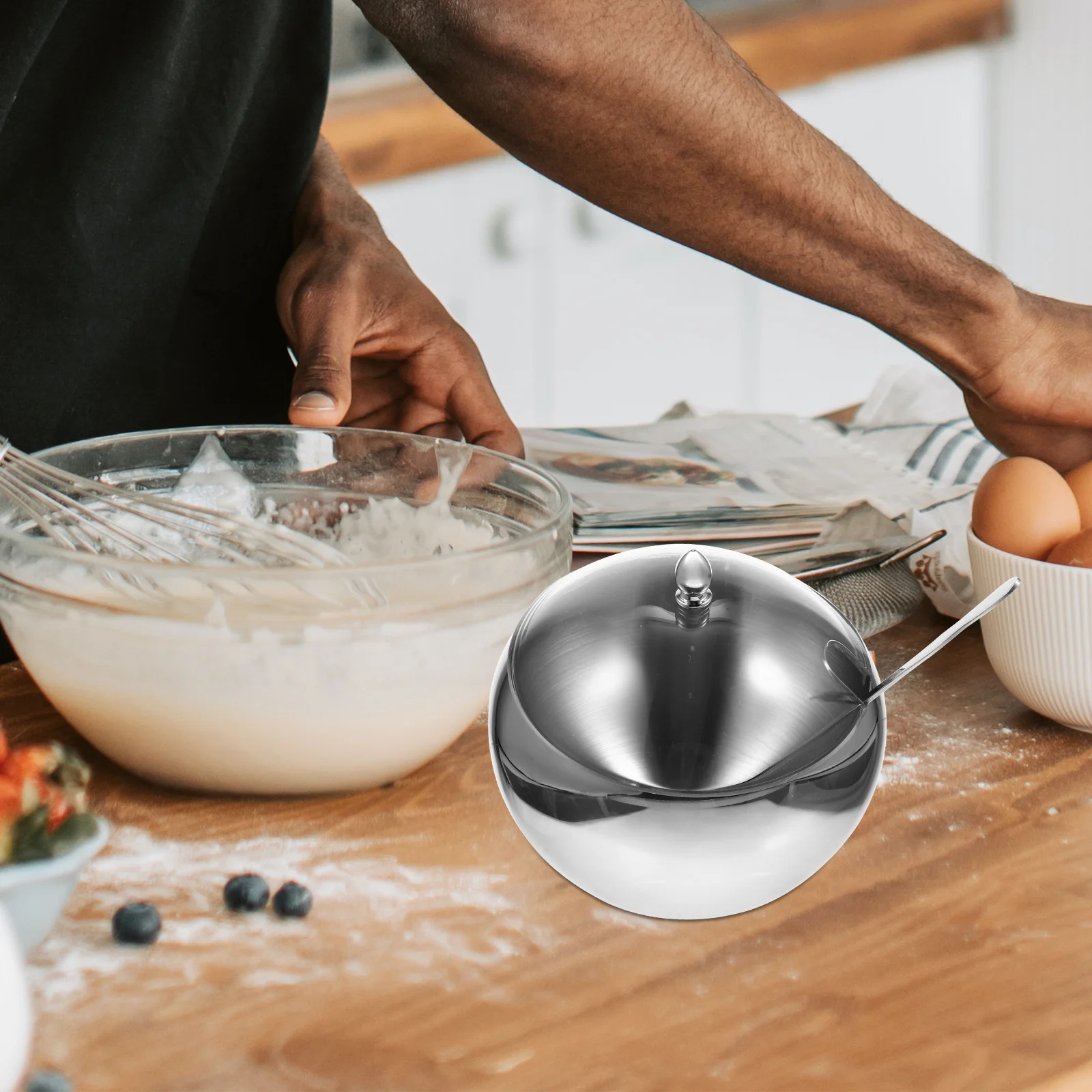 

1Set Large Size Stainless Steel Bowl Multipurpose Kitchen Tool for Family Hotel Cafe Buffet Party Snacks Sauces Salads