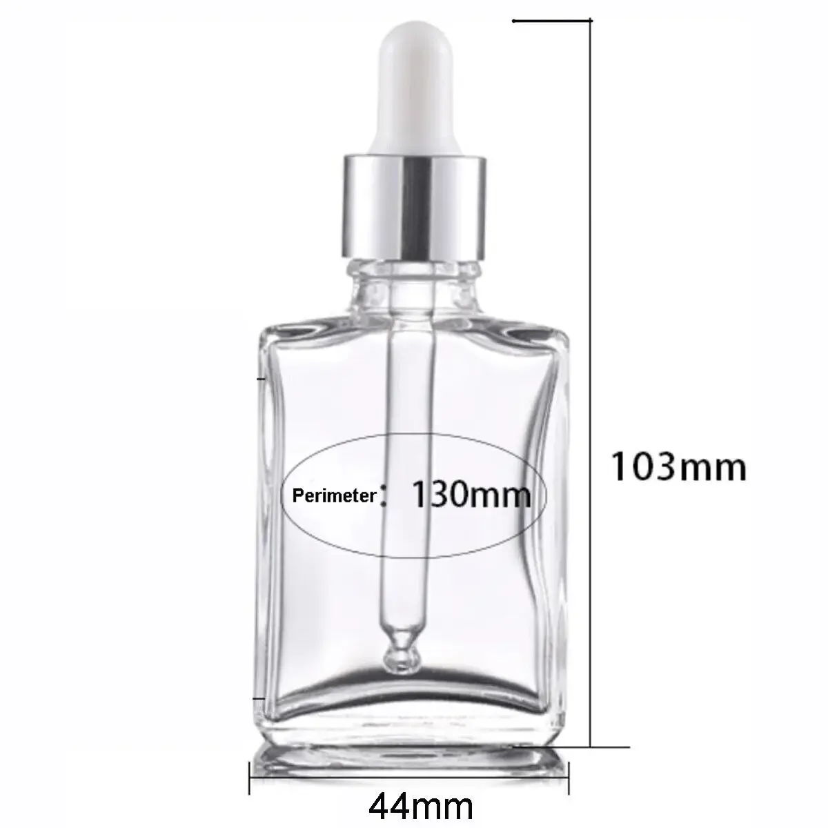 10X 15ml 30ml 50ml 100m Flat Frosted Matte Clear Black Glass Essential Oils Serum Bottle With Glass Dropper Eye dripper Pipette
