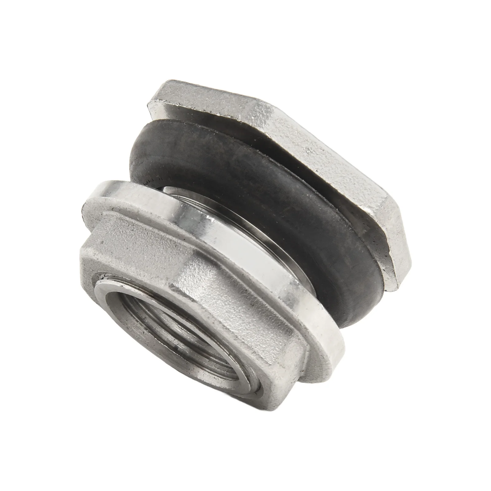 1pc Water Tank Connector Garden Hose Threaded Stainless Steel Bulkhead Water Connector For Rain Bucket