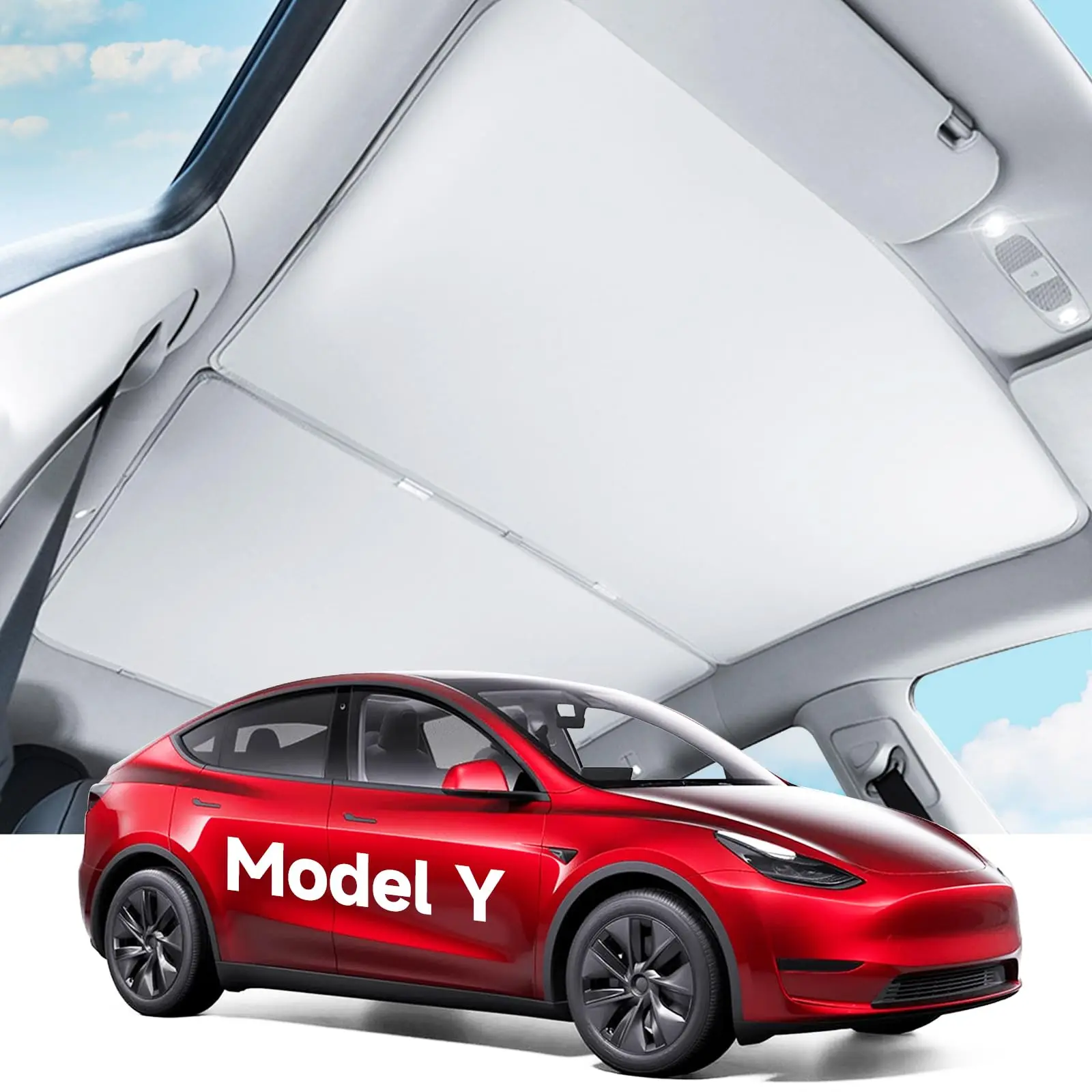 

Upgraded Sunshade Roof for Tesla Model Y Juniper 2025 Heat Insulation Glass Sunroof Cool Cover