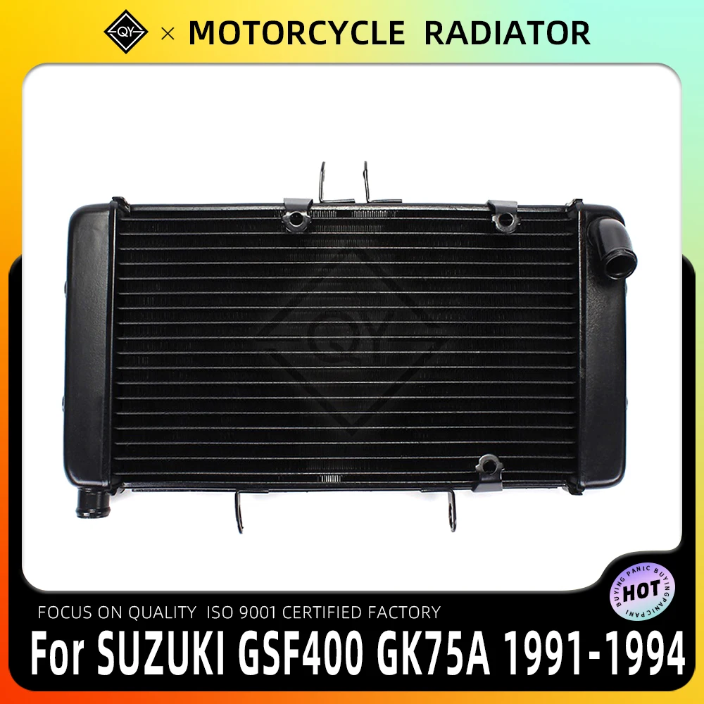 LQYL Aluminium Motorcycle  Radiator Cooler Cooling Water Tank For Suzuki GSF400 GK75A 75A 1991 1992 1993 1994 92 93 Bandits