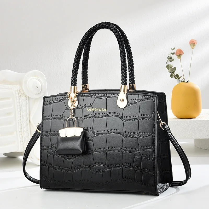 

Large Capacity Tote Bag Luxury Handbags Designer Crocodile Pattern Ladies Boston Shoulder Bag High Quality Luxury Women Bags