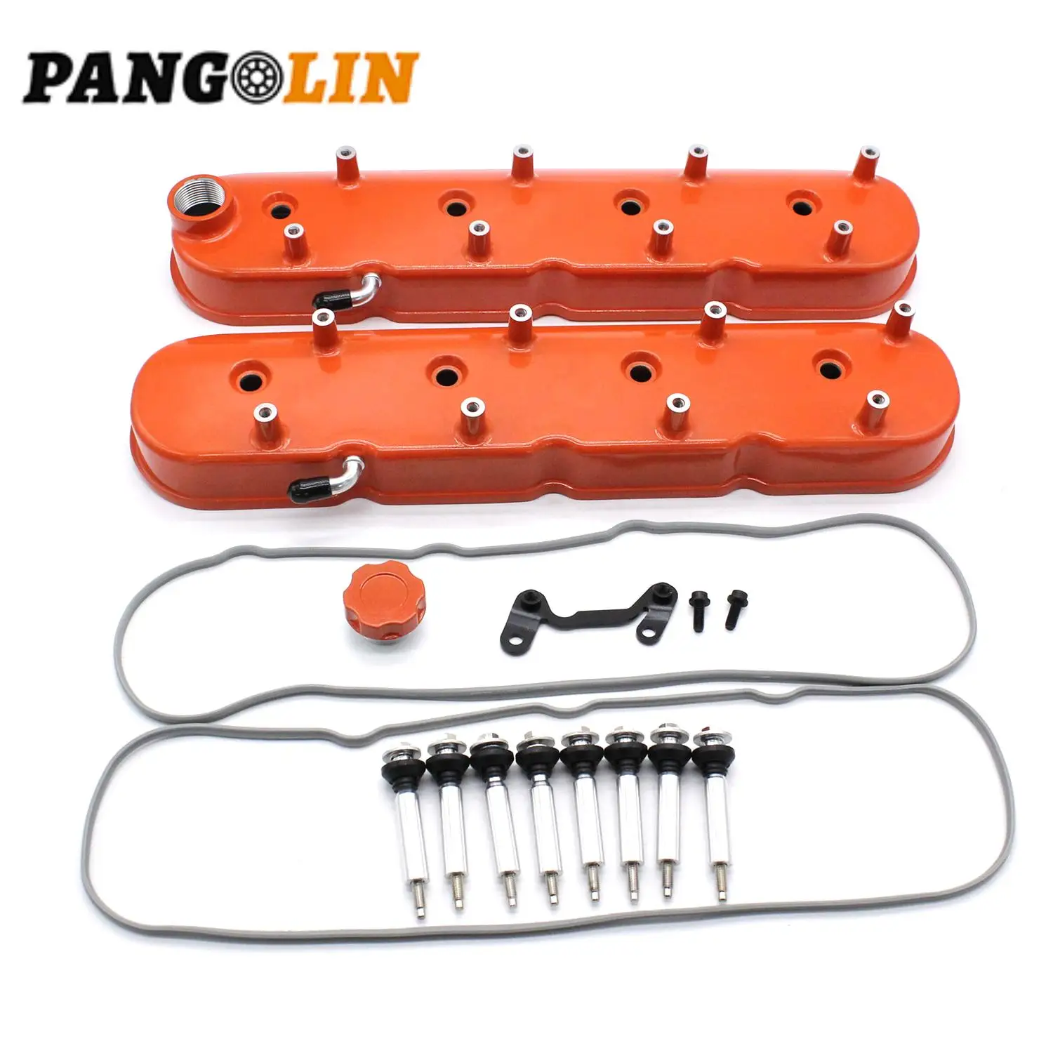 

2PCS Aluminum Orange Tall LS Valve Covers For Chevy LS1 LS2 LS3 LS6 LSX 241-164 With Spacing 72mm Bolt Spacing Car Accessories