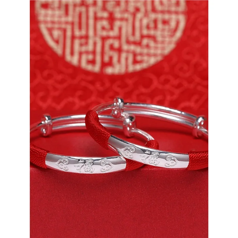 

Новый серебряный браслет с однотонным кроликом и тигром, модный универсальный замок с длительным сроком службы