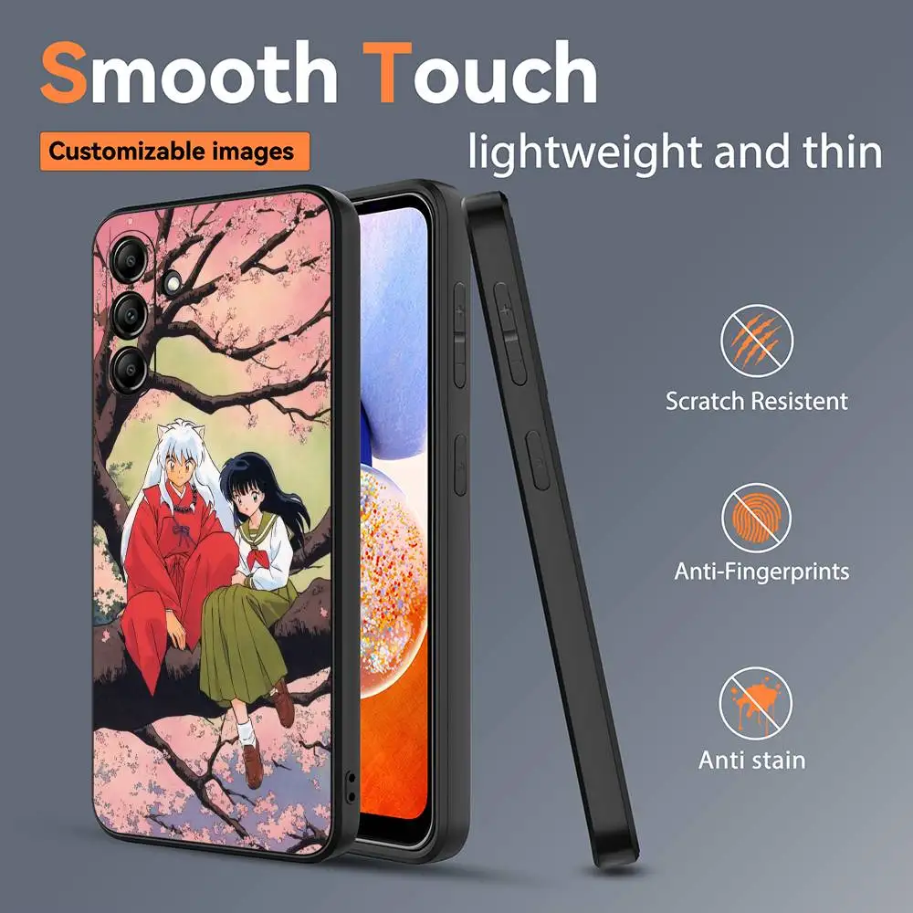 Anime L-Inuyasha Telefon Fall Für Samsung Galaxy S25 S24 S23 S22 S21 S20 Ultra Plus Stoßfest Anti-slip Soft Cover Funda