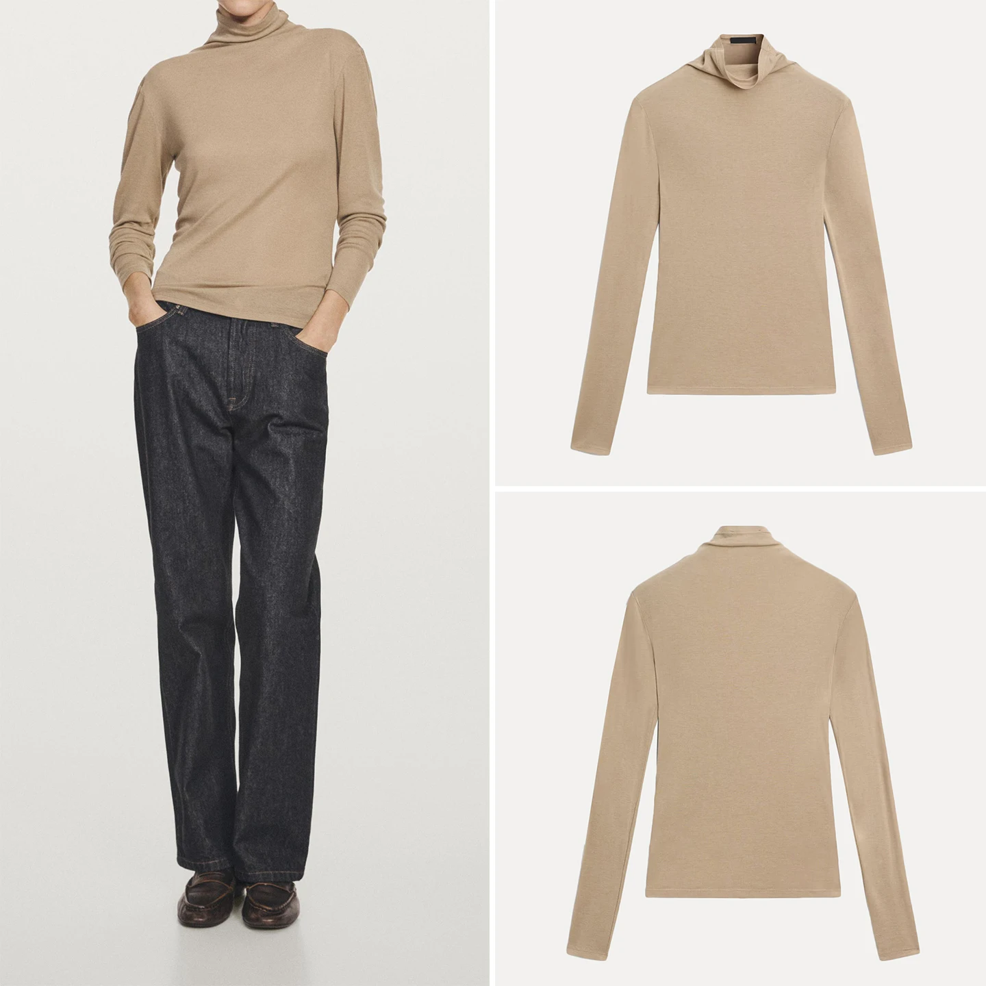 Faionable Knitted Long Sve T-irt Women's Sle Autumn 2025 New Arrival Z Stand Fit Ladies' Top Chinese Made