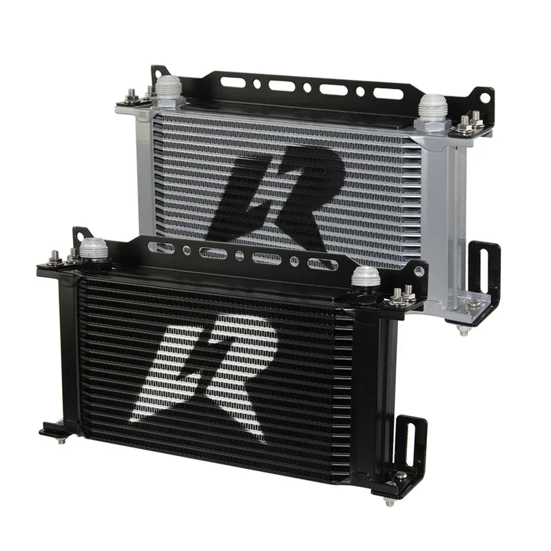 Universal LR Oil cooler +Mounting Bracket Mocal Type Kit AN10 19 Row Engine 248mm Engine Black/Silver Aluminum