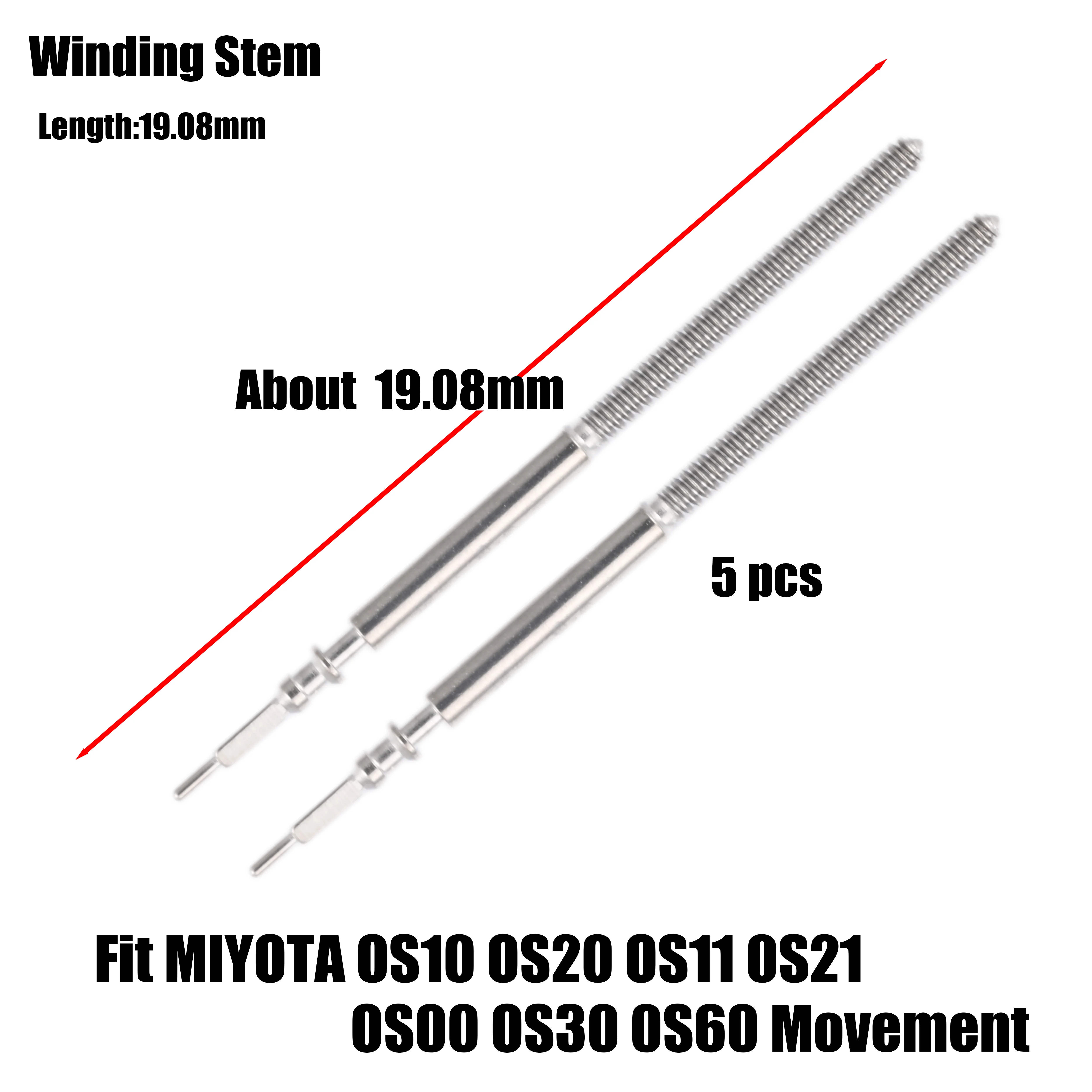 Winding Stem for OS10 OS20 OS11 Movement Miyota OS21 OS00 OS30 OS60 Movement Watch Repair Parts Handle Rod Stem