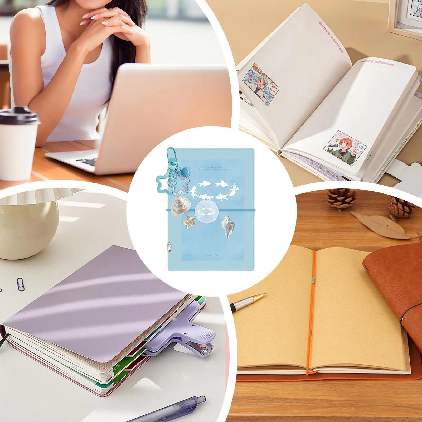 

Портативный ежедневник-органайзер с 5 кольцами, прозрачная обложка из ПВХ, формат M5, спиральный блокнот для дома, путешествий, офиса, ежедневных записей и планирования