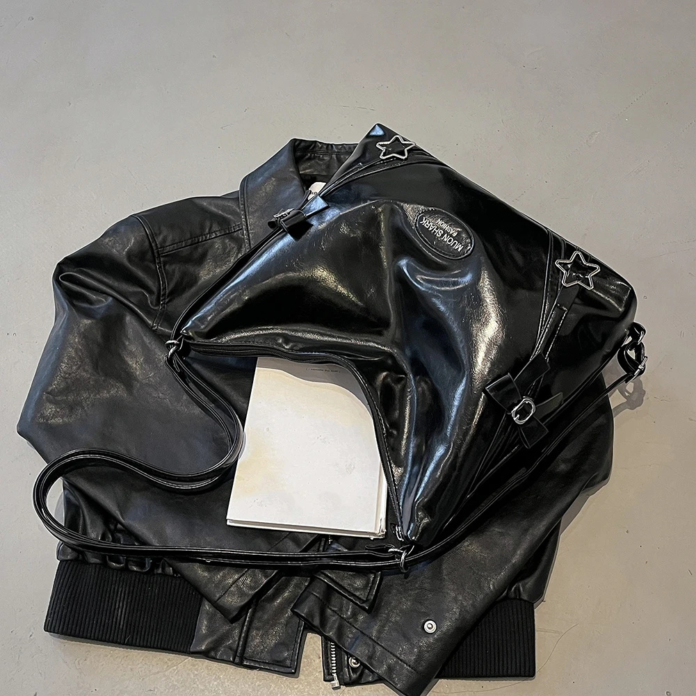 Bolso de hombro Y2k para mujer, bolso de hombro de cuero PU que combina con todo, bolso versátil de Color sólido, bolso escolar para ir al trabajo