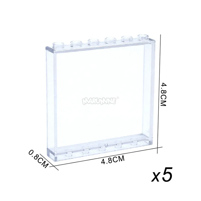 MARUMINE MOC Baustein Teil Fenster Glas Haus Transparente Wandpaneel 87552 87544 60581 87543 59349 Kreatives Ziegelzubehör