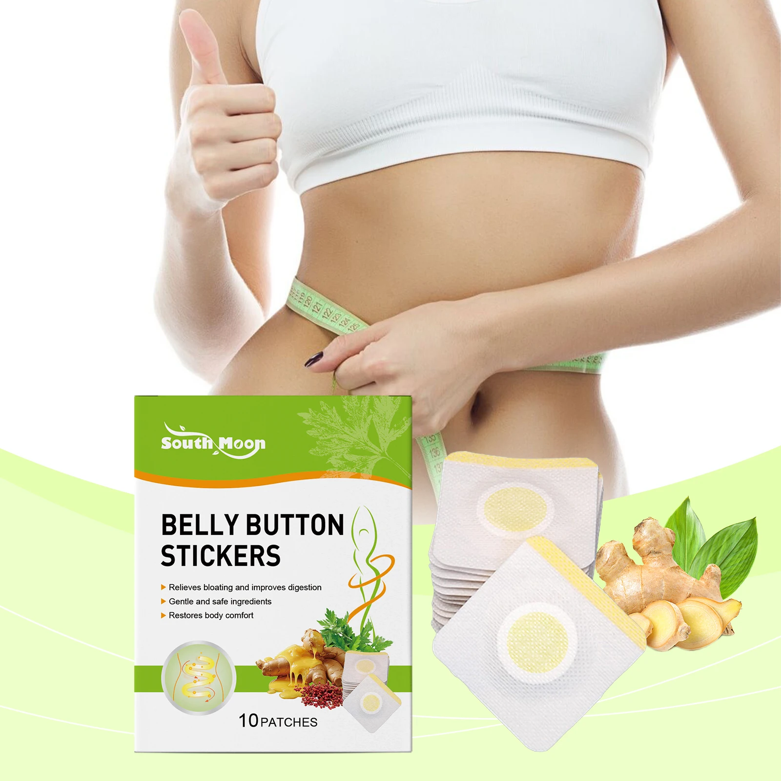 Flat Belly Button Patch Relieve Bloating Improve Gastrointestinal Motility Promote Digestion Healthy Stomach Soothing Stickers
