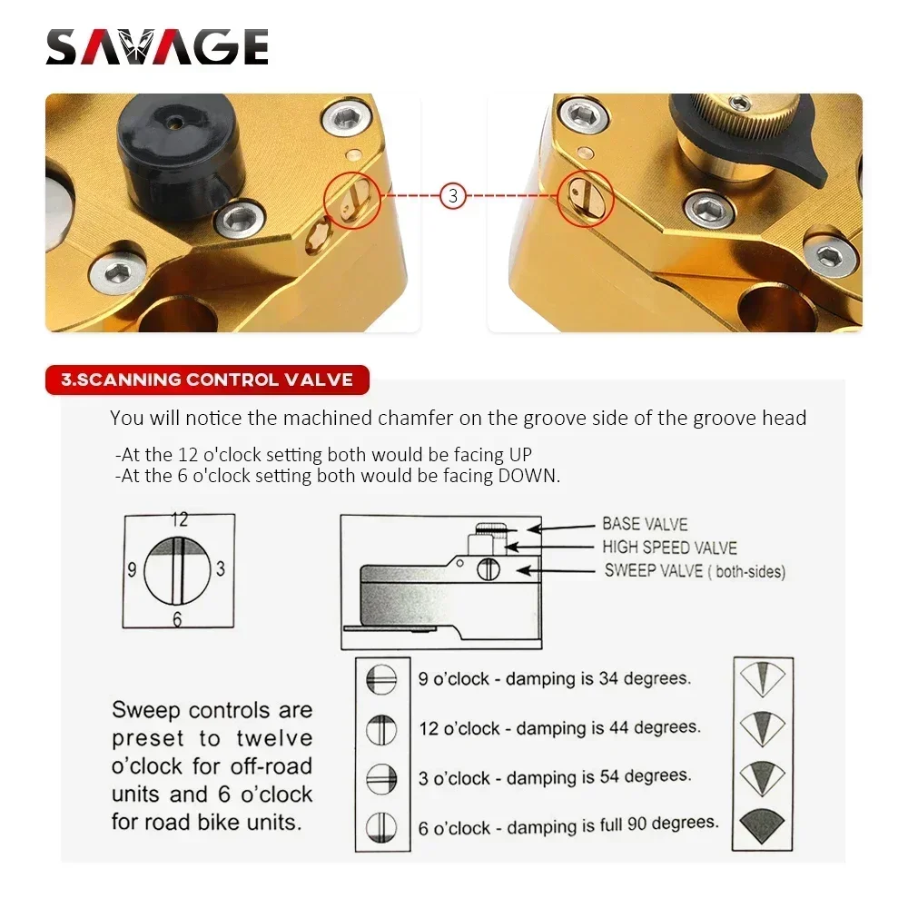 SAVAGE Steering Damper Stabilizer For YAMAHA MT09 Tracer 900/GT FJ-09 2015-2020 Motorcycle Shock Absorber Kit Reversed Safety