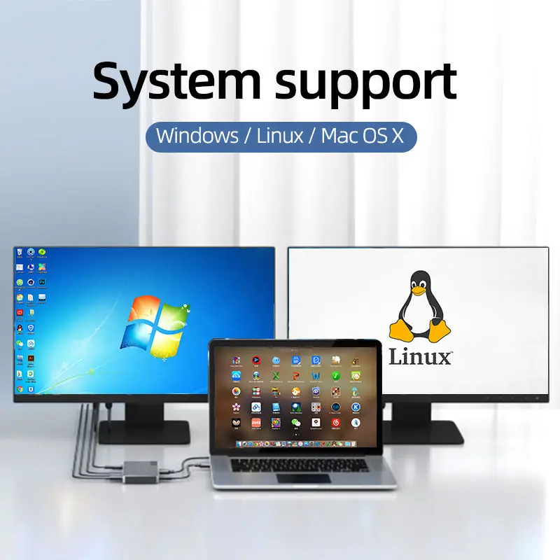 Концентратор 4 в 1 Thunderbolt 3 USB4.0 с ультрафункциями, 40 Гбит/с, быстрая скорость подключения к ПК, док-станция USB C для портативного компьютера