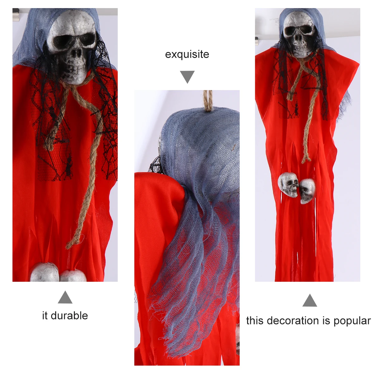 

2 Pcs Party Supplies Curtains Halloween Door Decoration Ghost Pendant Accessories Decorations