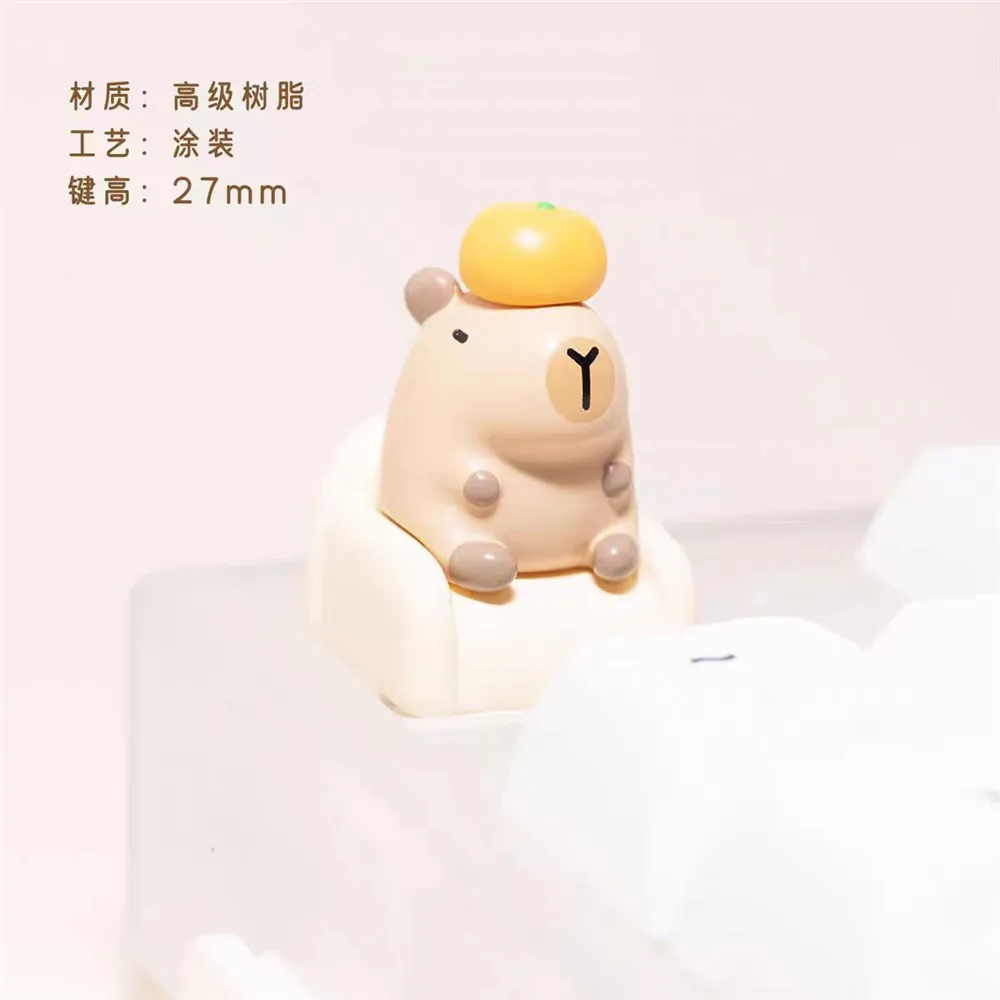 Creative Cartoon Keycap Personalised Animal Sofa Cute Cat Capybara 3D Resin Key Cap Gift For Mx Switch Mechanical Keyboard