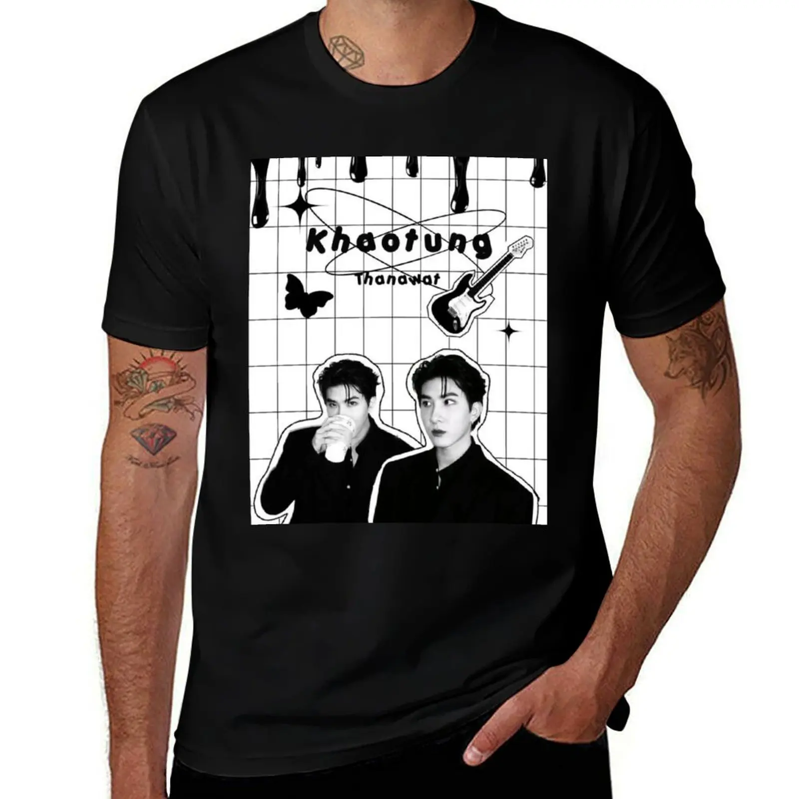 

First Khaotung T-Shirt man t shirts for men casual mens graphic t shirts T-Shirt