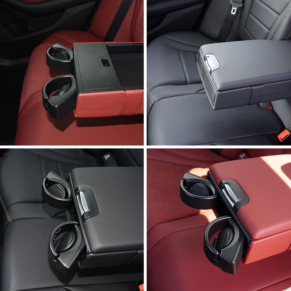 For Mercedes C GLC Class Car Rear Seat Armrest Insert Drinks Cup Holder For Benz W205 W253 2015-2021 C180 C200 GLC300 0998100113