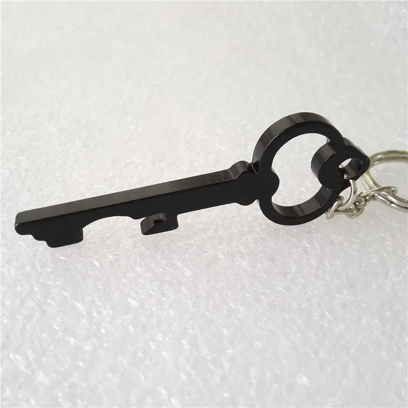 Metal Key Shaped Bottle Opener Outdoor EDC Wine Beer Can Opener Durable Keychain Creative Keyring