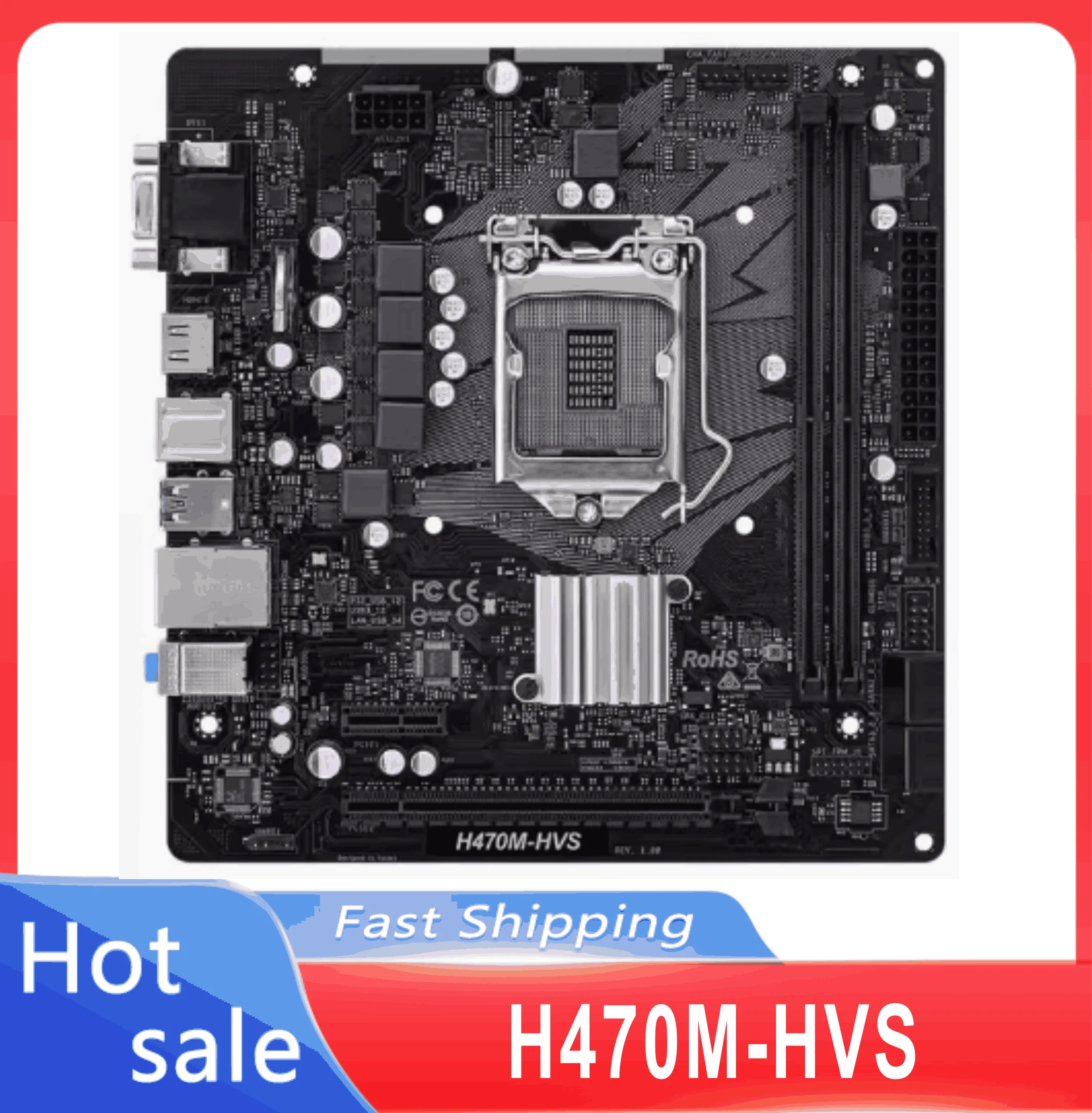 H470M-HVS 64GB HDMI PCI-E3.0 LGA 1200 DDR4 Micro ATX H470 100% Tested Fully Work