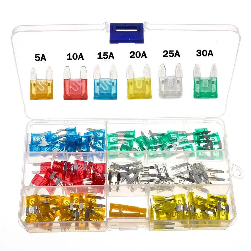 120PCS 5A 10A 15A 20A 25A 30A Small Size Fuses Set Car Fuse Blade Fuse Kit Fuses Automatic Truck Blade The Fuse Fuse Wire