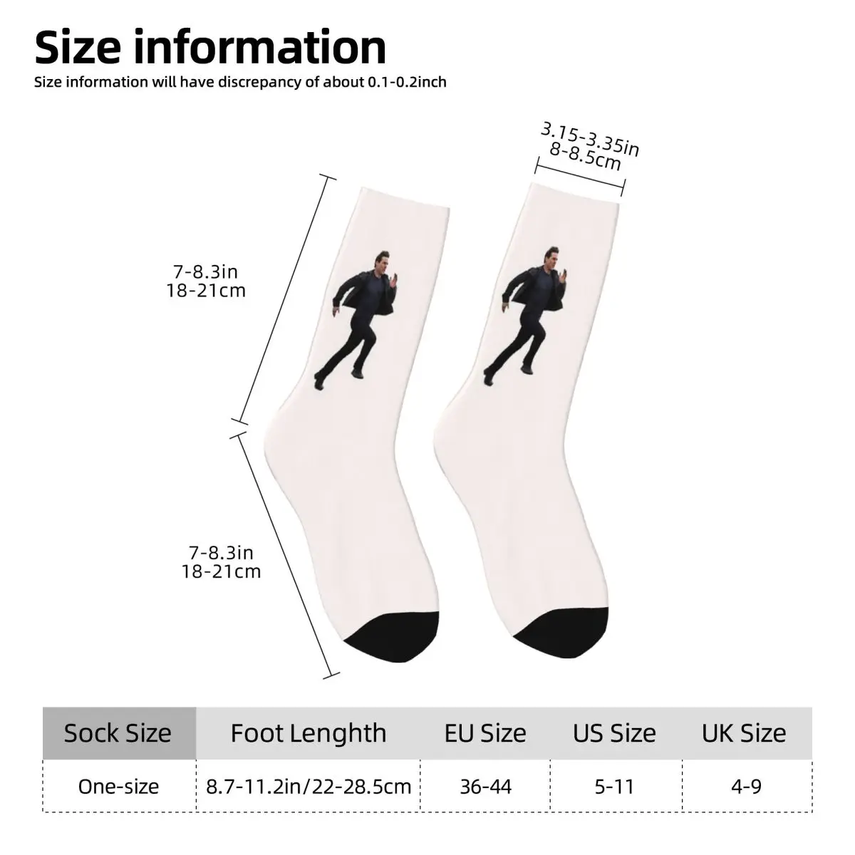 إيثان هانت مهمة غير مستحيلة ملصق الجوارب Harajuku جوارب امتصاص العرق كل موسم الجوارب الطويلة هدايا عيد الميلاد