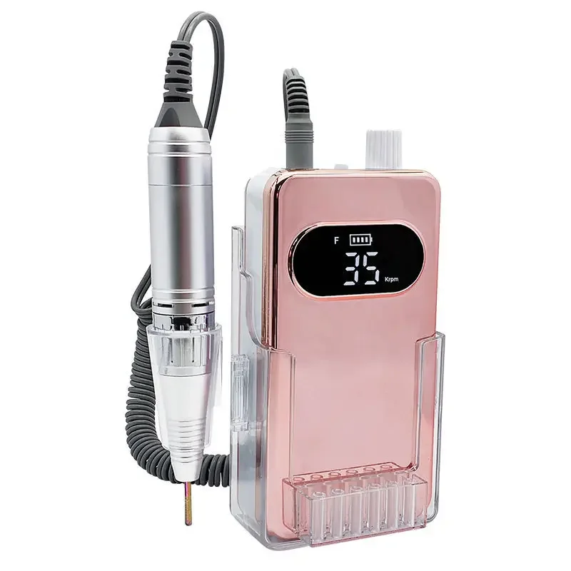 New style 35000 rpm professional nail file drill rechargeable electric nail drill