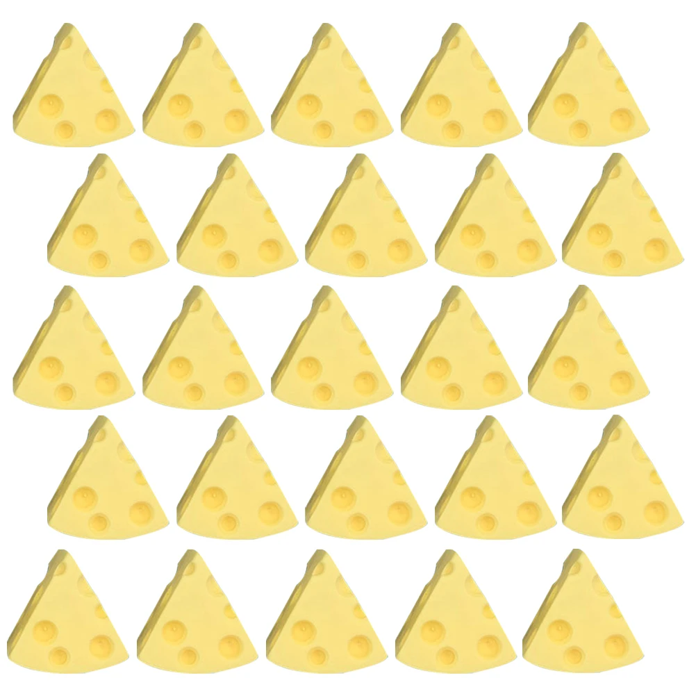 

100pcs Resin Cheese Ornaments Miniature Fake Yellow Kitchen Food Decorative Accessories For Diy Phone Case Crafts Festival Gifts