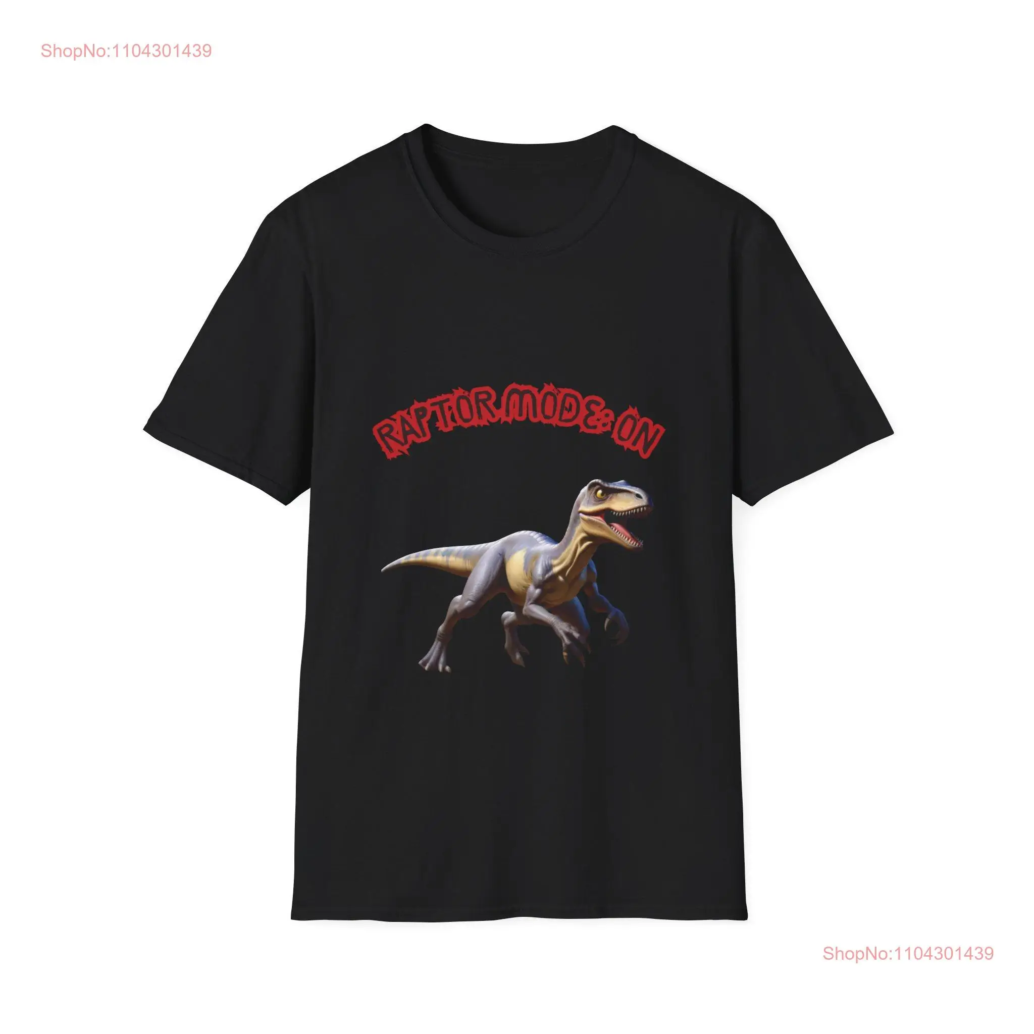 Velociraptor Dinosaur T Shirt long or short sleeves