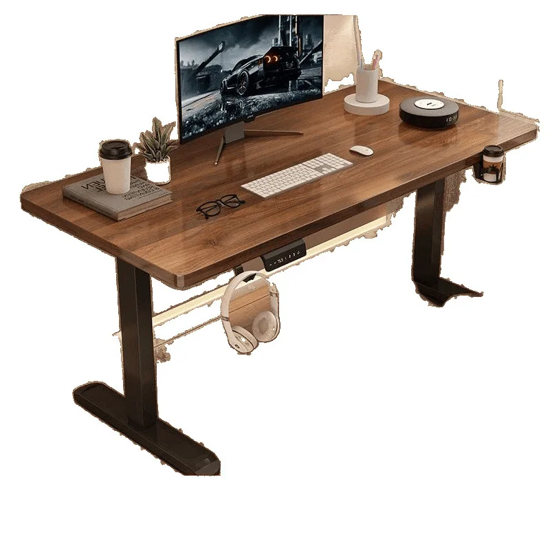 Solid wood electric intelligent lifting computer desk automatic home learning