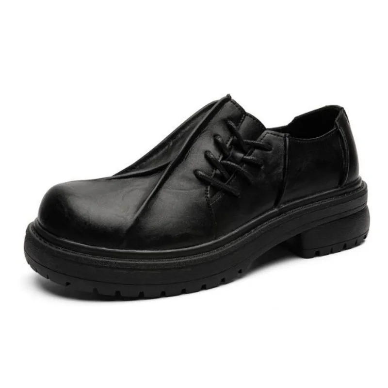 Derby thick soled men's leather shoes Fashion designer styles Party and Work Daily leisure and business Adult suit shoes 38-44