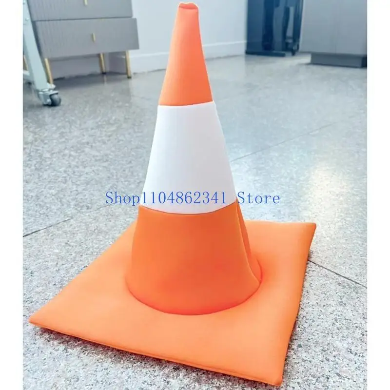 5asd Verkeerskegelhoed voor volwassen kind Festivalhoed Feesthoofddeksel Vakantiefoto Props Kegelkappen Showkostuumaccessoires