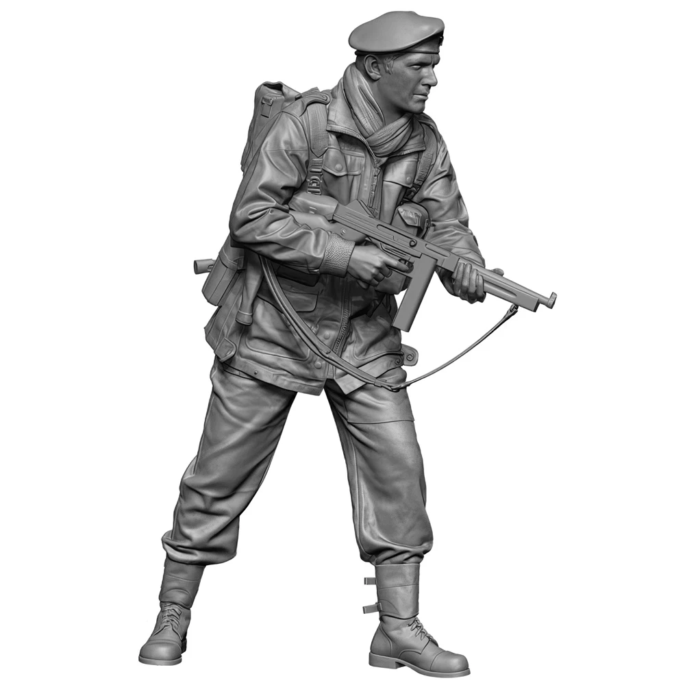 Resin Model figure, soldier, Military theme, 1/35 British para(thompson), GK, Unassembled and unpainted kit