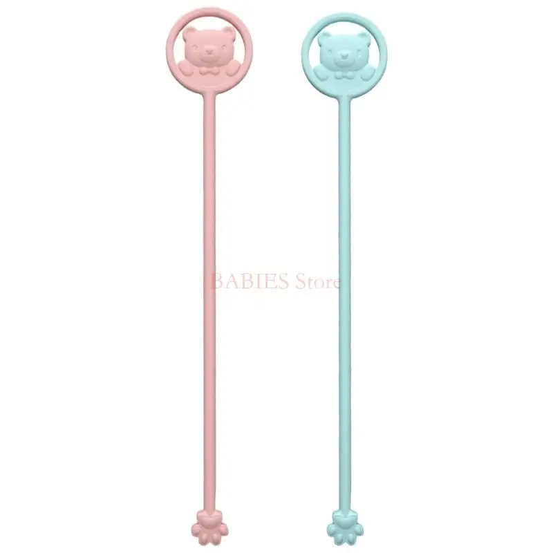 C9GB Lovely Infant Baby Milk Powder Mixing Rod Stir Bar Coffee Stirring Spoon with Over-heating Color Changing Indication