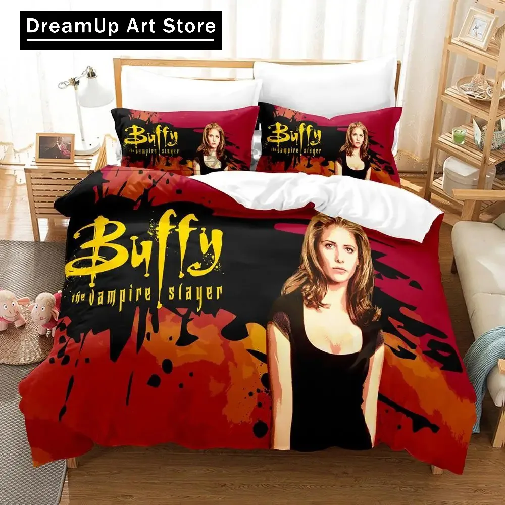 3D Print Buffy the Vampire Slayer Bedding Set Boys Girls Twin Queen King Size Duvet Cover Pillowcase Bed boys Adult Bedroom