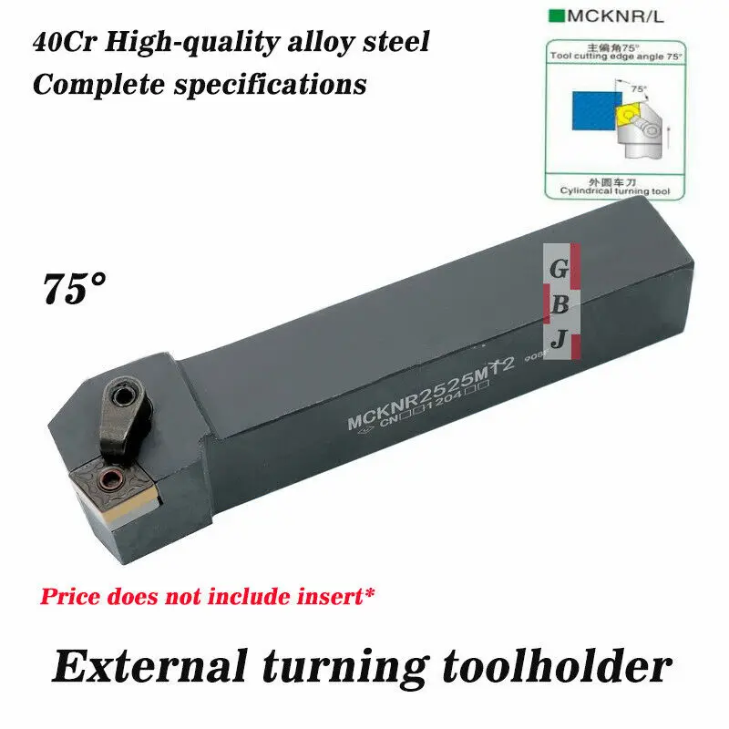 75° MCKNR MCKNL 1616 2020 2525 K12 M12  External turning tool For CNMG (clamp)