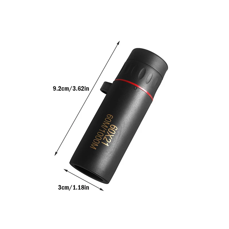 Mini Pocket Telescope HD 60x21/30 x 25 Monocular Telescope Binoculars Zooming Focus Green Film Binocular Optical Outdoor Hunting