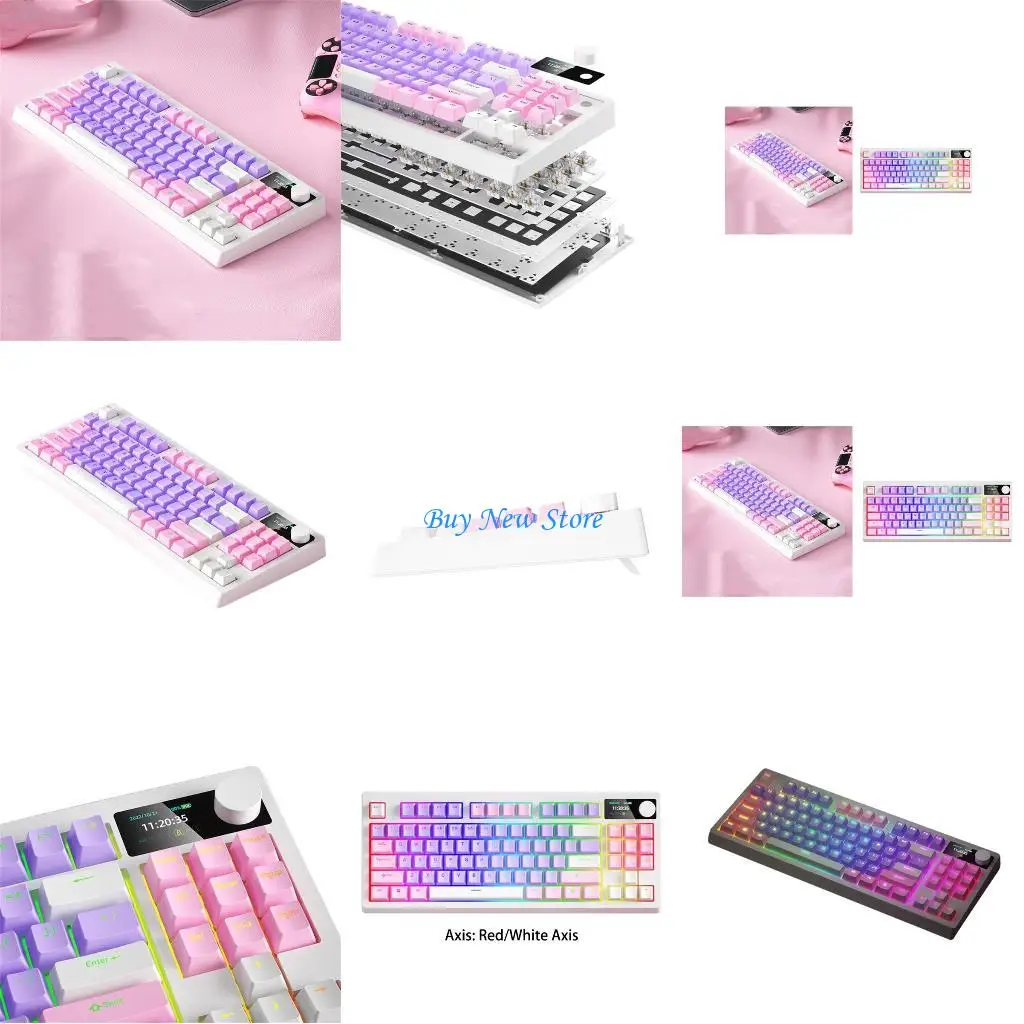 

20CE Keys Keyboard Wireless Bluetooth-compatible/Wire Mechanical Keyboard with RGB